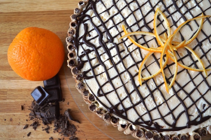 Ciasto czekoladowe z musem pomarańczowym