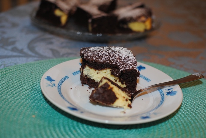 Ciasto czekoladowo - serowe