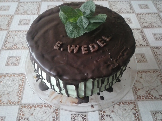 Tort czekoladowo- miętowy