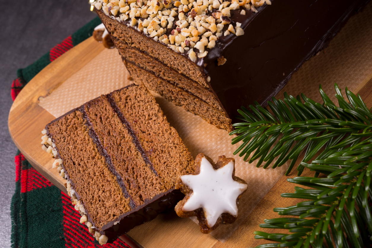 Piernik z polewą czekoladową