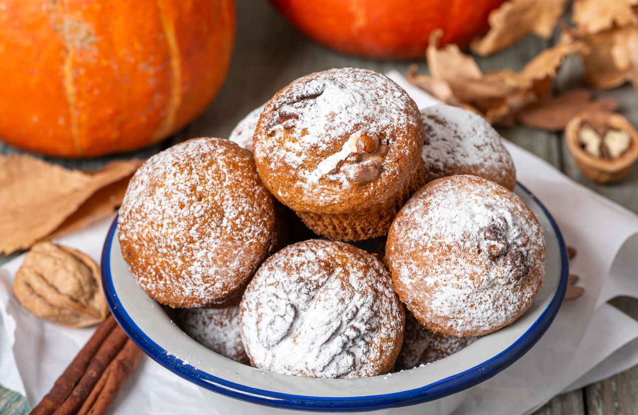 Muffinki dyniowe z czekoladowym wnętrzem