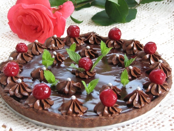 Tarta czekoladowo - wiśniowa