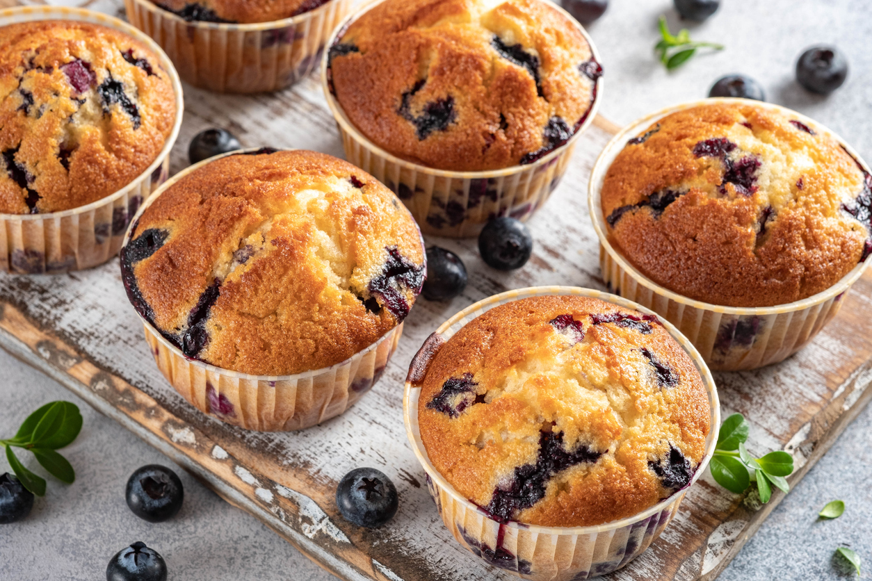 Muffinki z borówkami i czekoladą