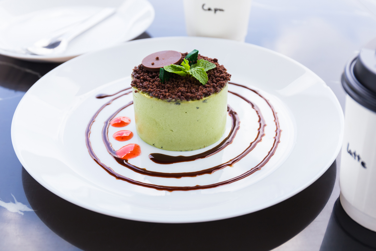 Mini serniczki pistacjowe