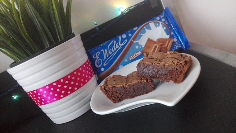 Bardzo czekoladowe ciasto (brownie) z czekoladą E.Wedel