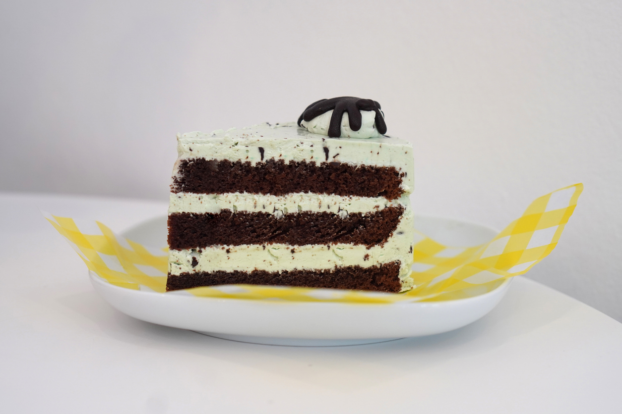 Tort czekoladowo miętowy