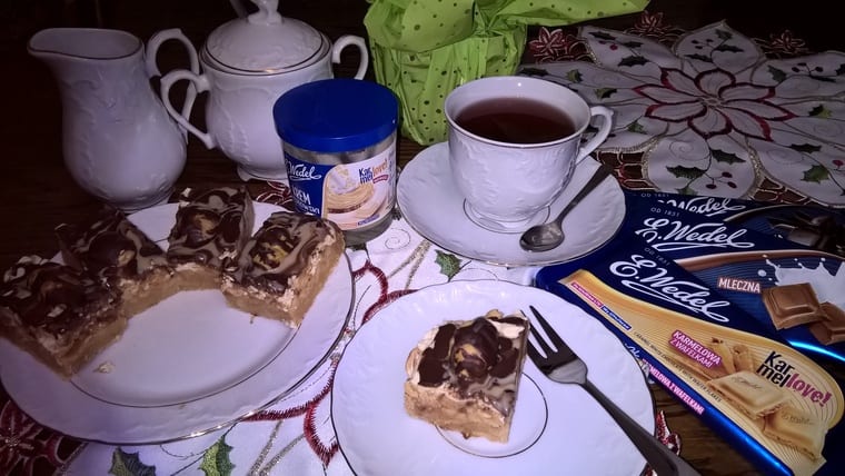 Ciasto mocno karmellove z kasztanami