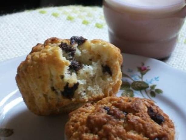 Muffinki czekoladą Wedla płynące.