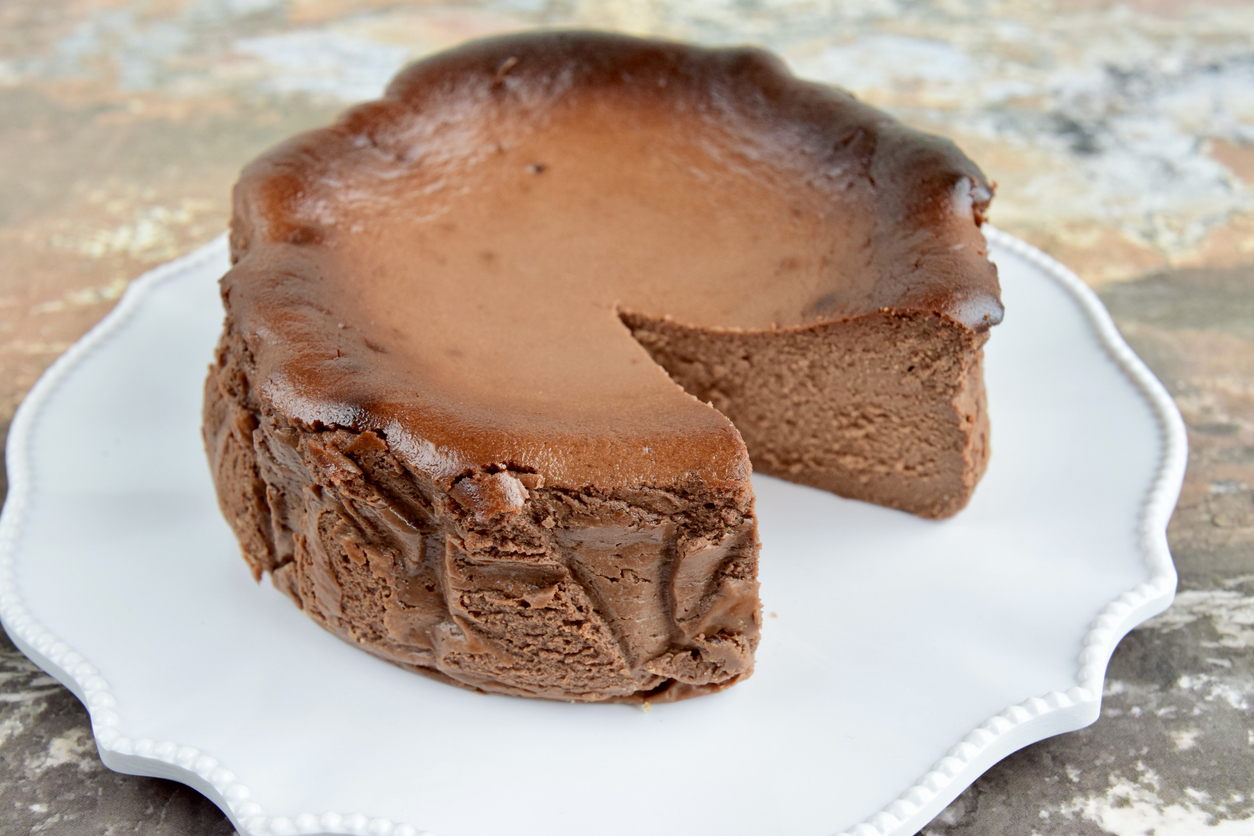 Sernik baskijski czekoladowy