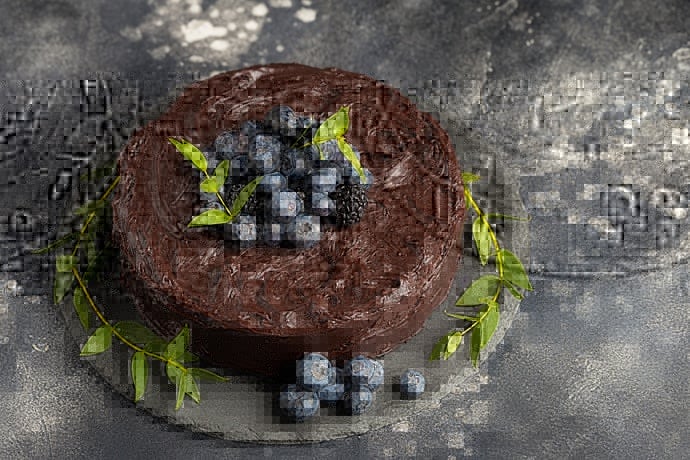 Ciasto czekoladowe z jagodami
