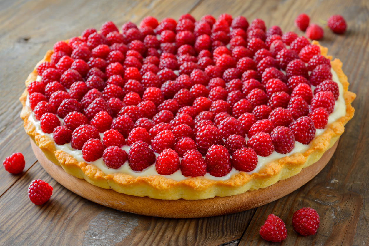 Tarta z malinami